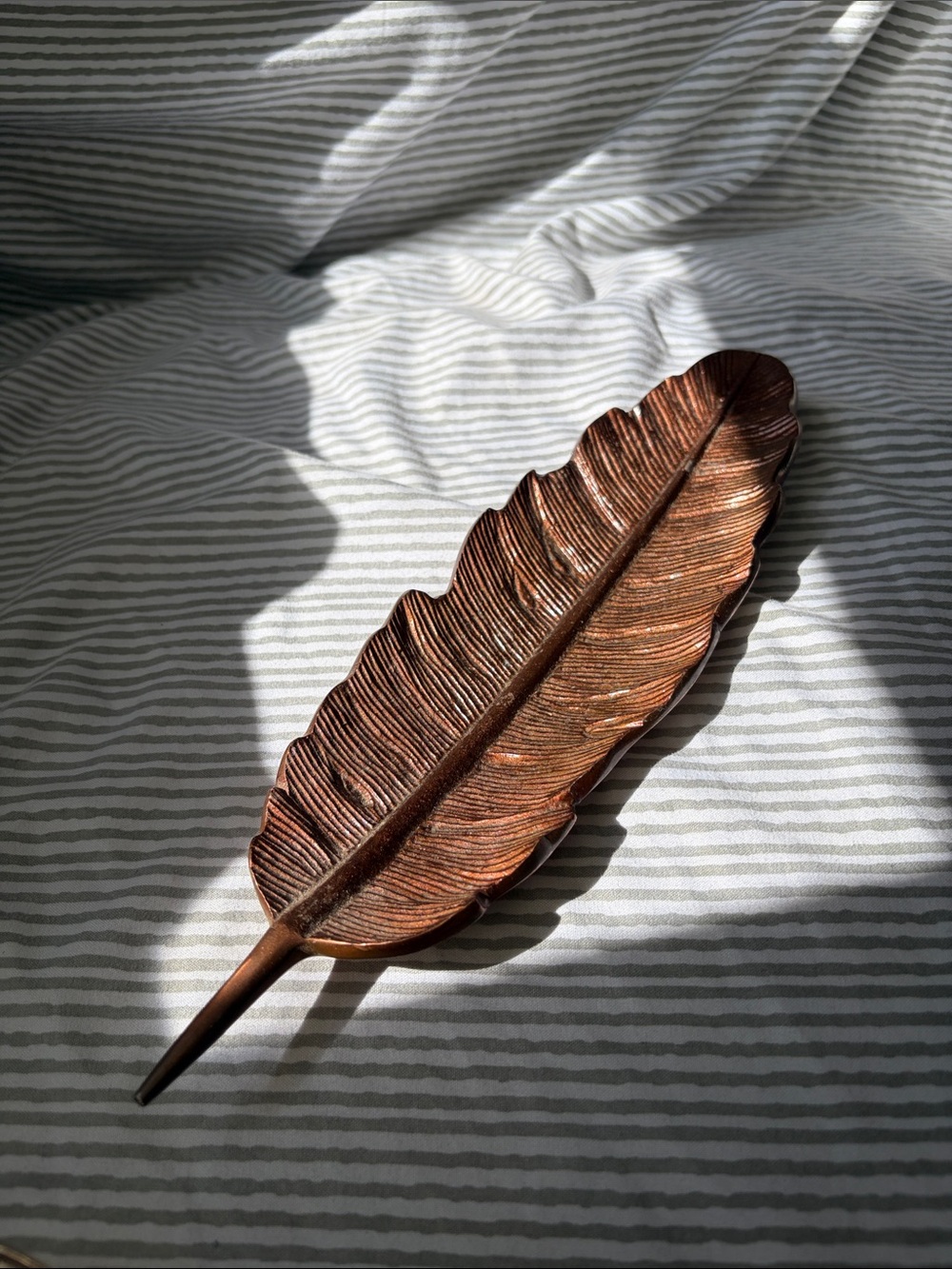 ๐ ๐ฎ๐ณ Decorative Metal Leaf Tray in Copper Finish made in India